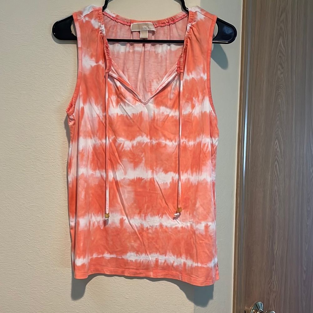 Orange and white tank top
